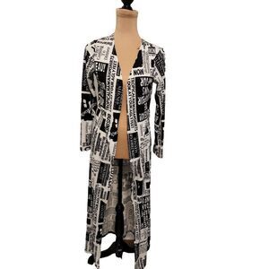 Women's Newsprint Duster Large